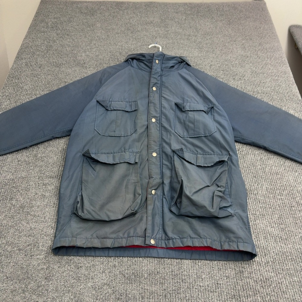 Vintage LL Bean Parka Mens XL Blue Nylon Wool Lined Baxter State Gorpcore